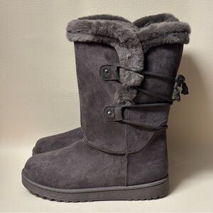 Arizona Jean Co Womens Shawner  Truffle Flat Heel Winter Boots Size 8M New